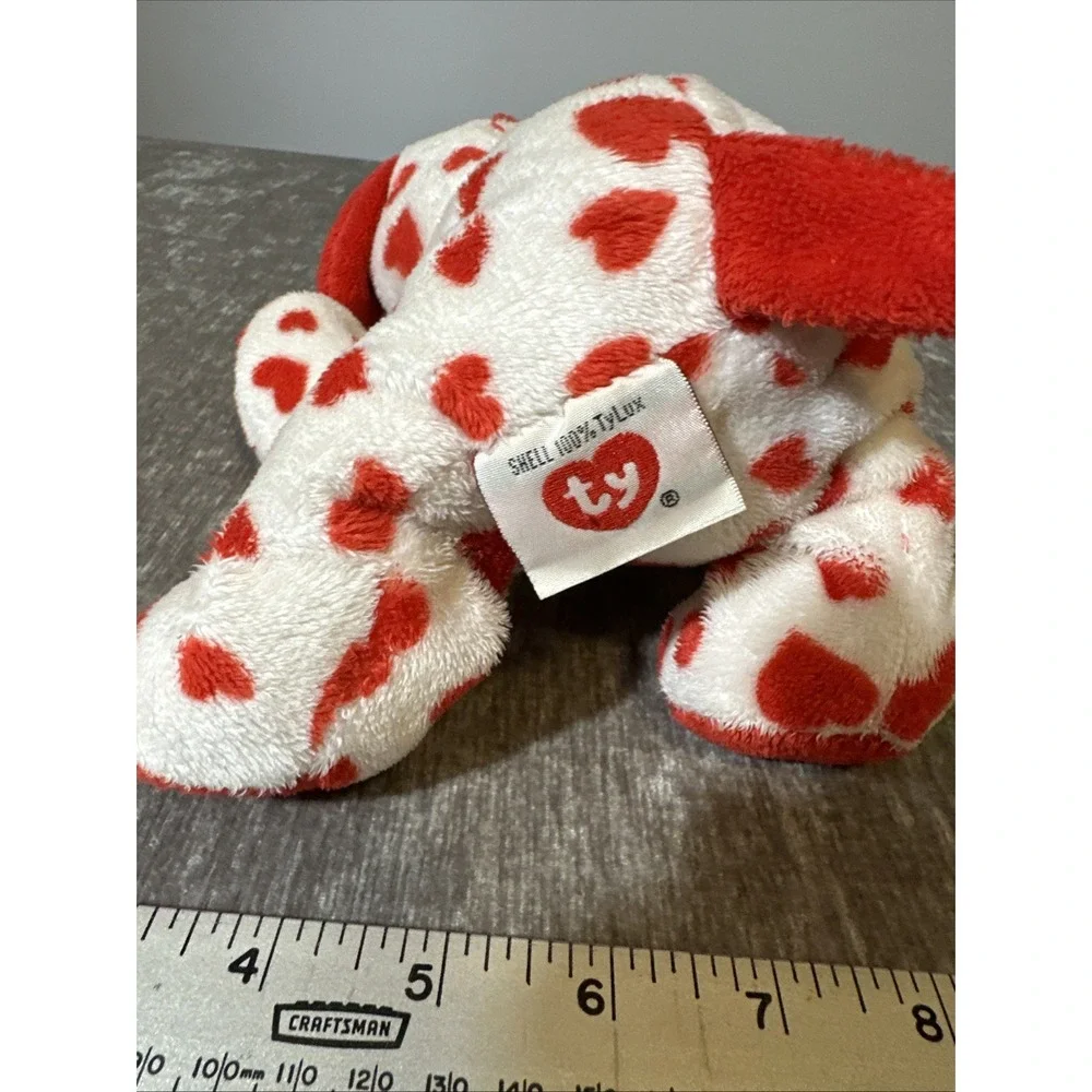 Ty 2010 Tylux Plush‎ Red Hearts Valentines Red Nose Dog Lot 2